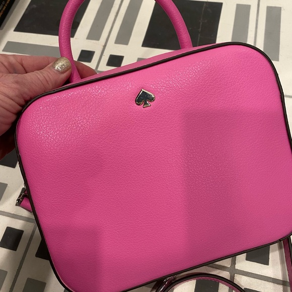 KATE SPADE ♠️ "maddy top handle camera bag" in bright peony! Adjustable strap - Picture 7 of 15